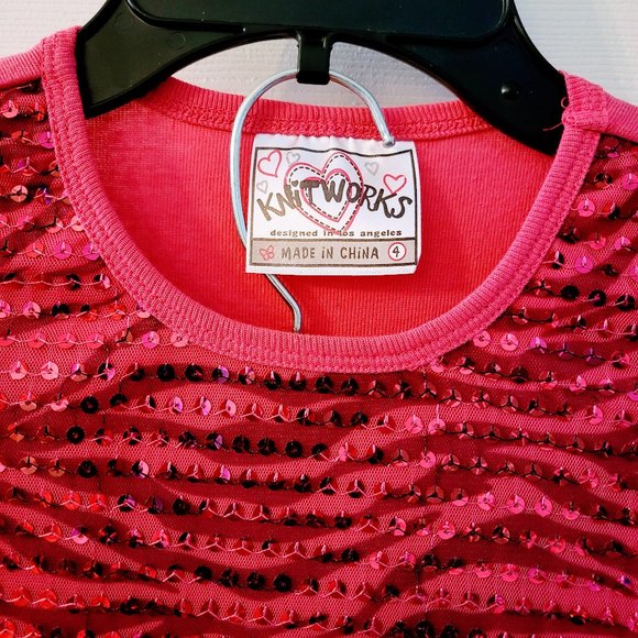 BRAND NWT 2 Piece Size 4 Tutu Set (Black pants/Pink Sequin top w/tutu attached) - Picture 4 of 15